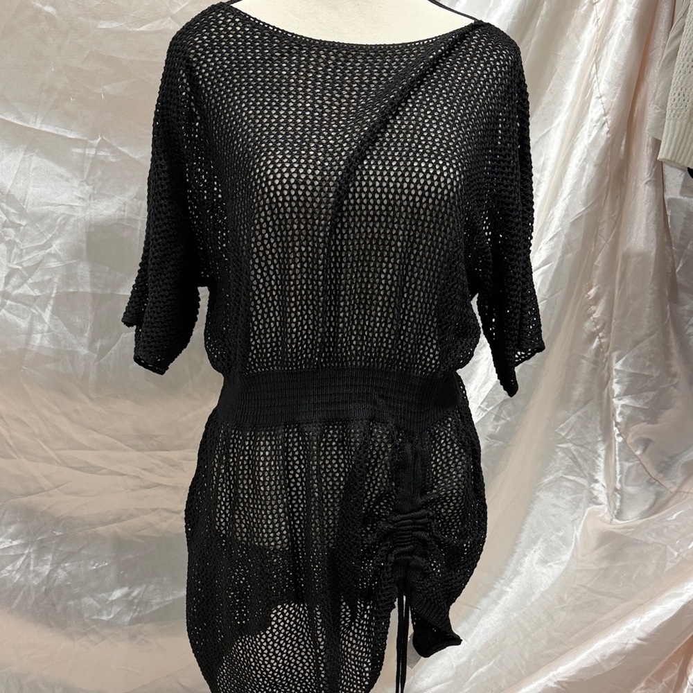 Cupshe Black Mesh Swim Cover-Up